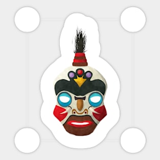 Watercolor tribal mask Sticker